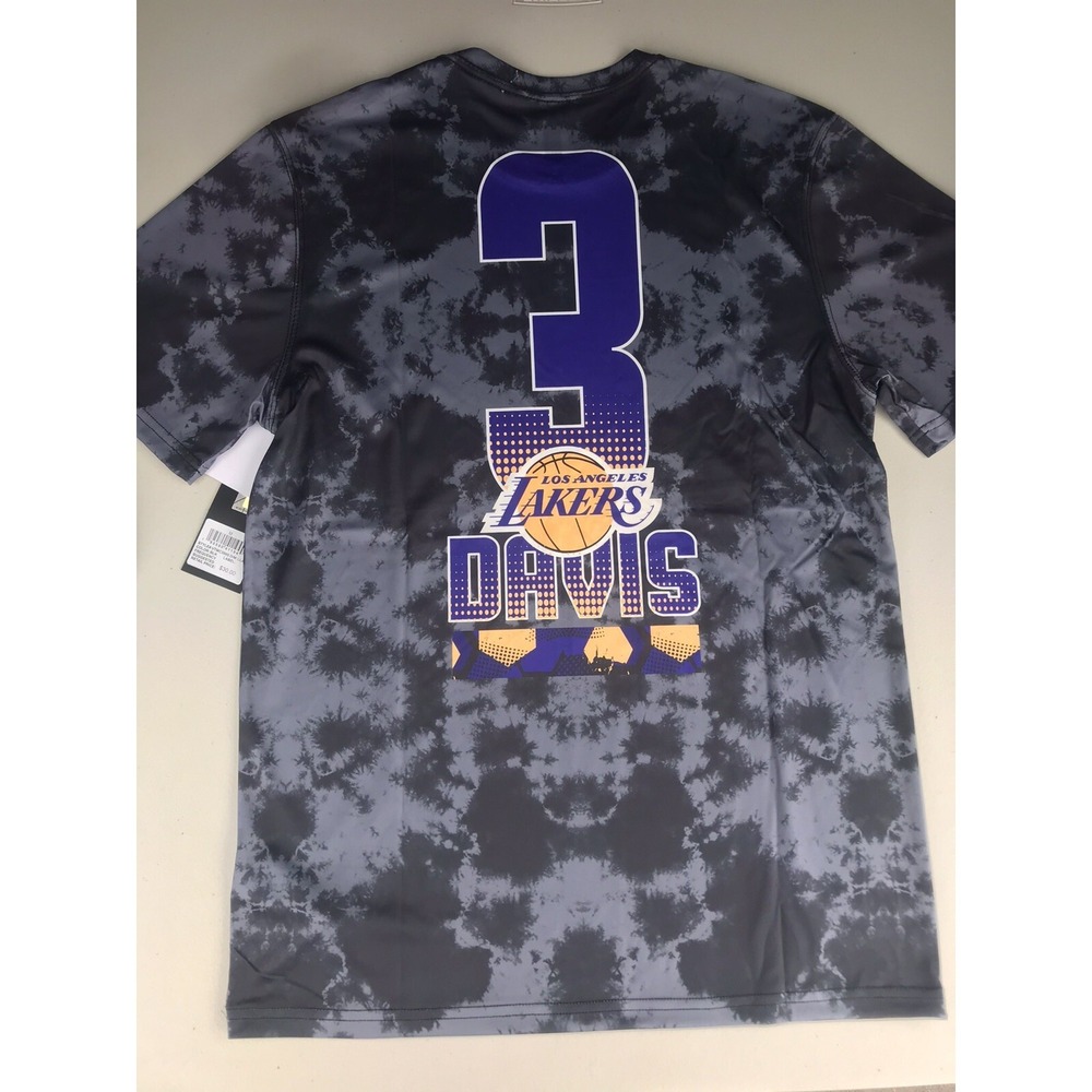 Los Angeles LA Lakers Anthony Davis #3 Gray Tie Dye Graphic T-Shirt Men's Medium - Picture 10 of 14